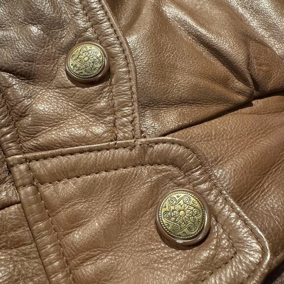 Reed Mens Jacket Vintage 100% Leather Bomber Flight Retro Casual Brown Medium KN - Picture 4 of 16